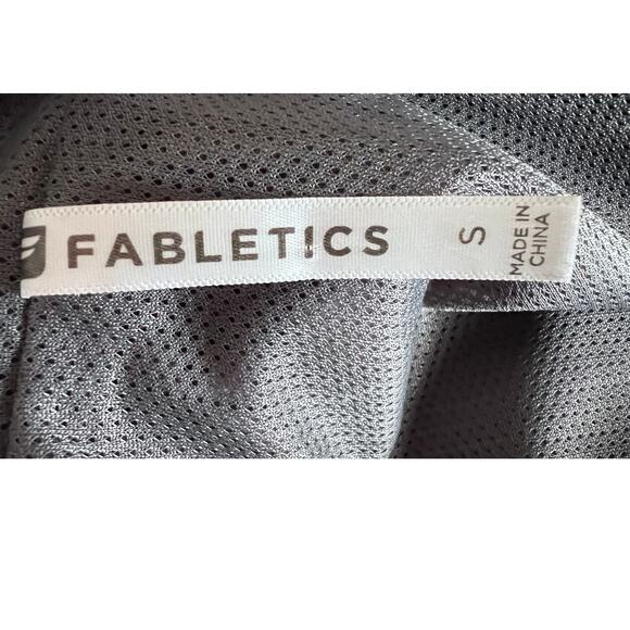 Fabletics Wmns Size Small Gray 1/2 Zip Water Resistant Windbreaker Hooded Jacket - Picture 3 of 11